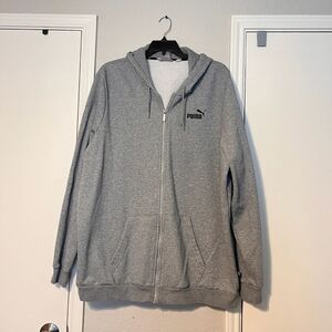 Puma Gray Zip-Up Sweater Casual Knit 3XLT